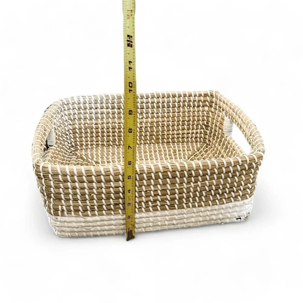 Set of 3 Brand New Seagrass Woven Rectangular Nesting Baskets